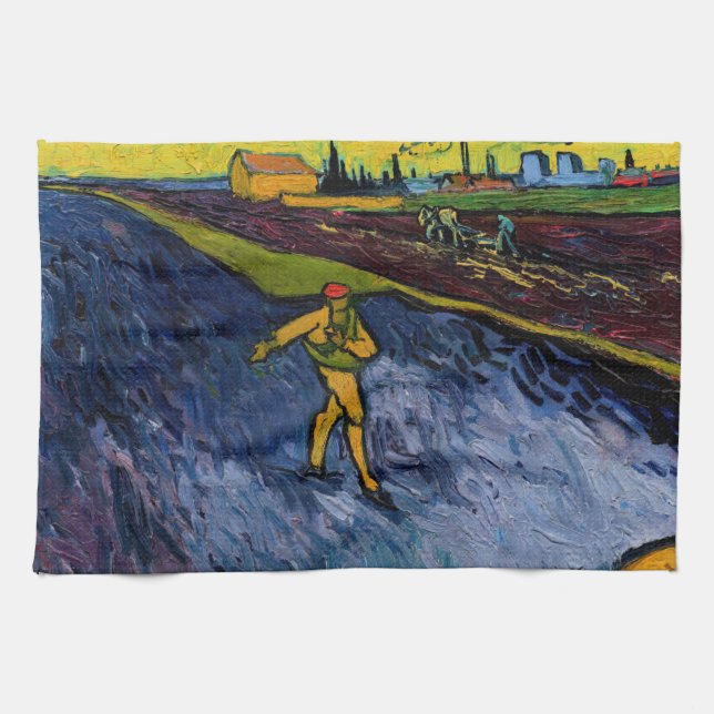 Vincent van Gogh - The Sower: Outskirts of Arles Kitchen Towel (Horizontal)