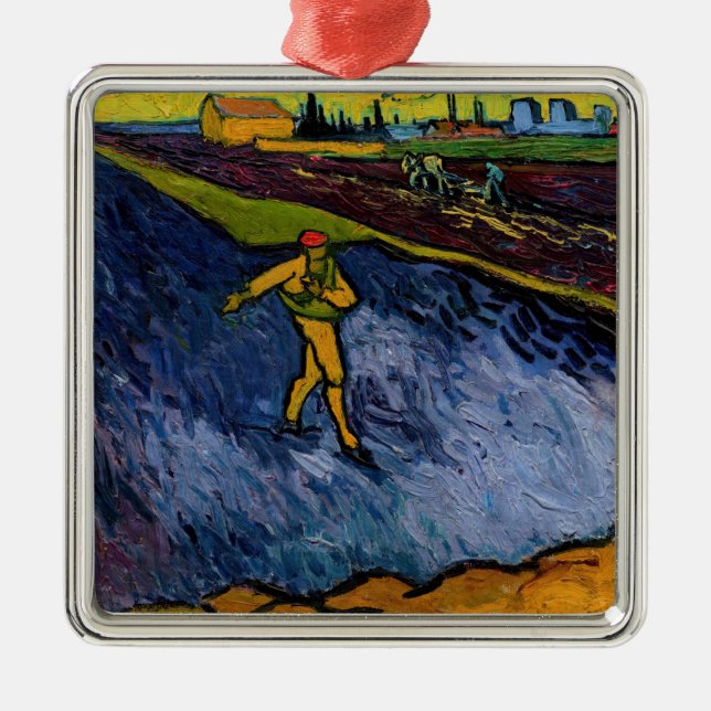 Vincent van Gogh - The Sower: Outskirts of Arles Metal Ornament (Front)