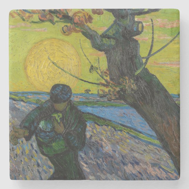 Vincent van Gogh - The Sower Stone Coaster (Front)