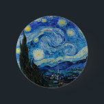 Vincent Van Gogh The Starry Night 2 Inch Round Button<br><div class="desc">Vincent Van Gogh's The Starry Night Detail</div>
