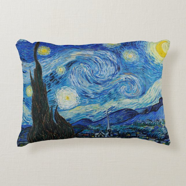 Vincent Van Gogh The Starry Night Accent Pillow (Front)