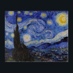 Vincent Van Gogh - The Starry night Acrylic Print<br><div class="desc">The Starry Night / La nuit etoilee - Vincent Van Gogh in 1889</div>
