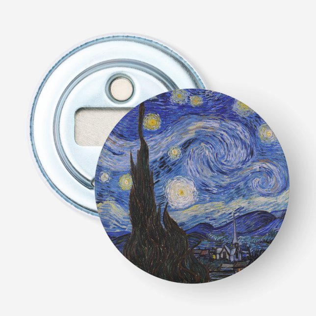 Vincent Van Gogh - The Starry night Bottle Opener (Front)