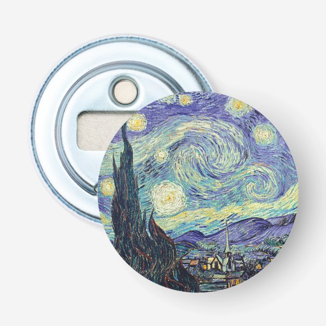 Vincent Van Gogh The Starry Night  Bottle Opener (Front)