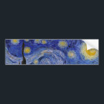 Vincent Van Gogh - The Starry night Bumper Sticker<br><div class="desc">The Starry Night / La nuit etoilee - Vincent Van Gogh in 1889</div>