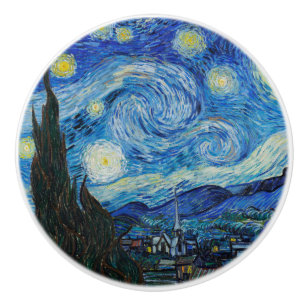 Vincent Van Gogh The Starry Night Ceramic Knob