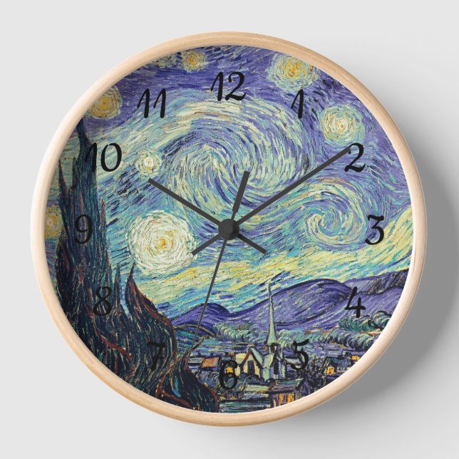 Vincent Van Gogh/ The Starry Night    Clock (Front)