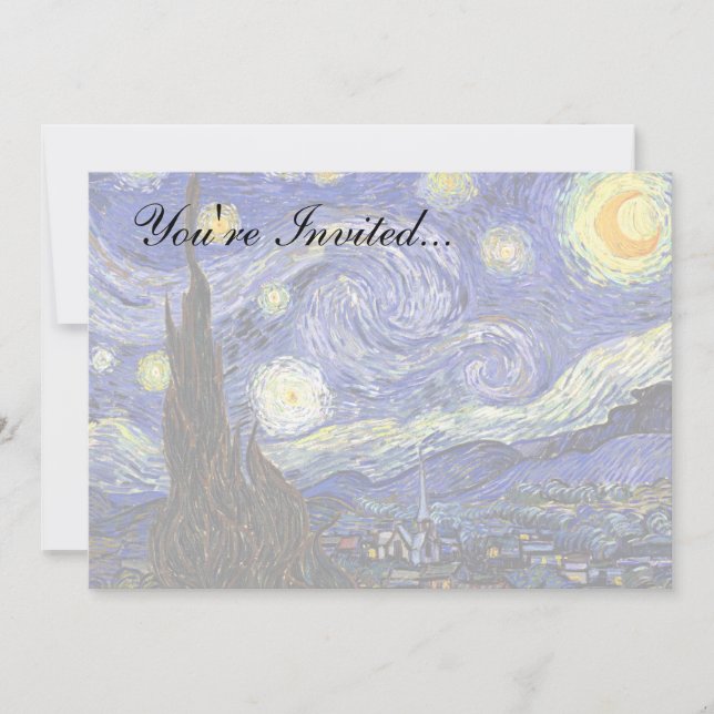 Vincent Van Gogh - The Starry Night Fine Art Invitation (Front)