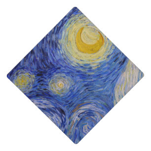 Vincent Van Gogh - The Starry night Graduation Cap Topper