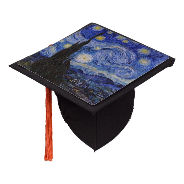 Vincent Van Gogh - The Starry night Graduation Cap Topper (Angled)
