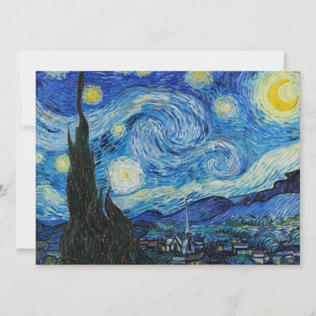 Vincent Van Gogh The Starry Night Invitation (Front)