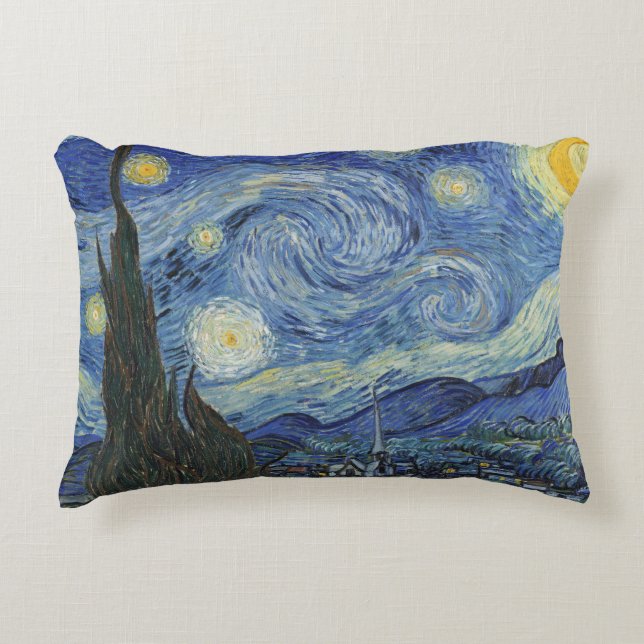 Vincent van Gogh | The Starry Night, June 1889 Decorative Pillow (Front)