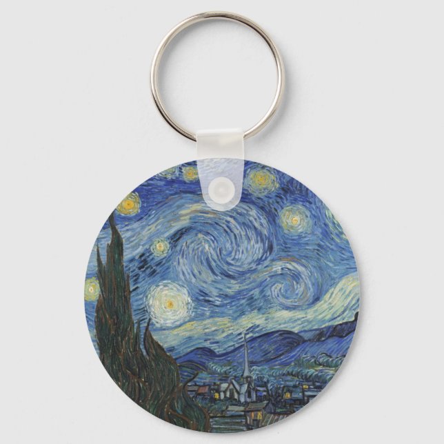 Vincent van Gogh | The Starry Night, June 1889 Keychain (Front)