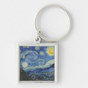 Vincent van Gogh   The Starry Night, June 1889 Keychain