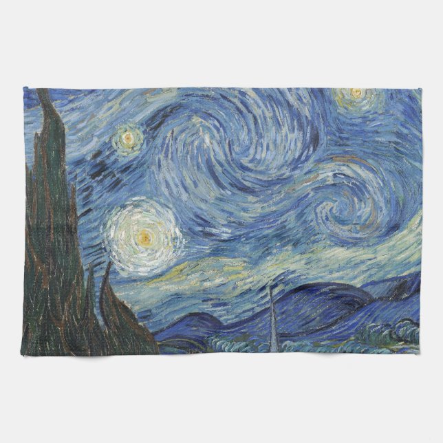 Vincent van Gogh | The Starry Night, June 1889 Kitchen Towel (Horizontal)