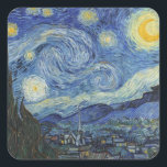 Vincent van Gogh | The Starry Night, June 1889 Square Sticker<br><div class="desc">The Starry Night,  June 1889 (oil on canvas),  Gogh,  Vincent van (1853-90) / Museum of Modern Art,  New York,  USA / The Bridgeman Art Library | Image Collection Number: XOS702746</div>