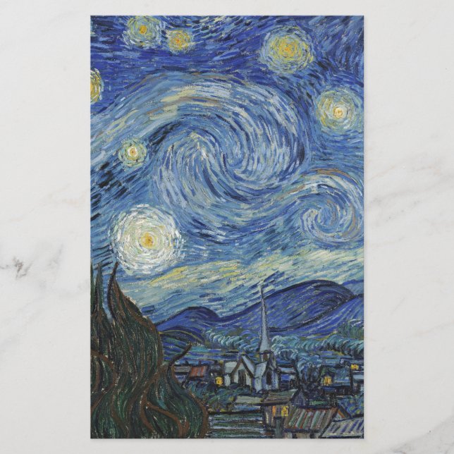 Vincent van Gogh | The Starry Night, June 1889 Stationery (Front)