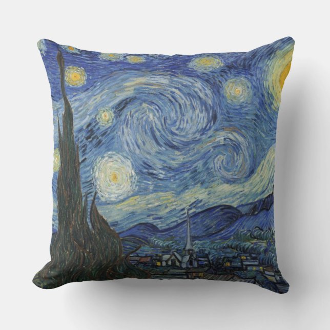 Vincent van Gogh | The Starry Night, June 1889 Throw Pillow (Front)