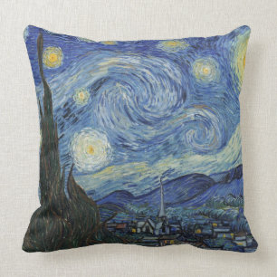 Vincent van Gogh   The Starry Night, June 1889 Throw Pillow