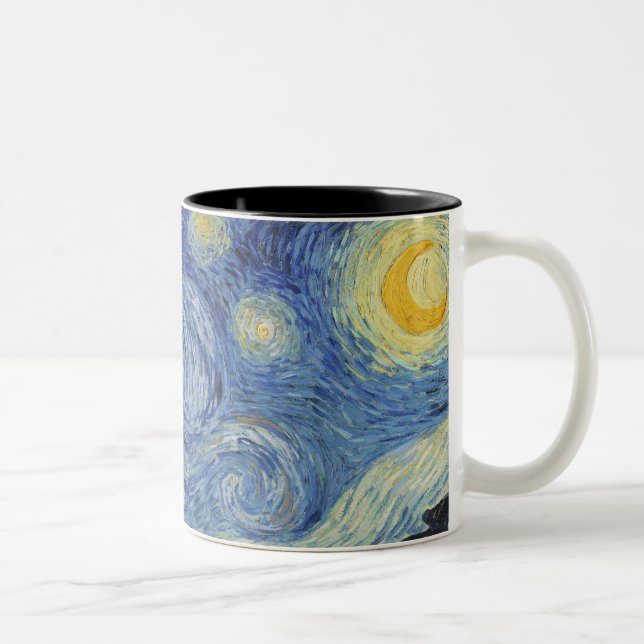 Vincent van Gogh | The Starry Night, June 1889 Two-Tone Coffee Mug (Right)