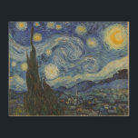 Vincent van Gogh | The Starry Night, June 1889 Wood Wall Art<br><div class="desc">VAN GOGH->Post-Impressionist, stars, star, nocturne, landscape, church spire, moon, moonlight, tree, sky, cosmic, St, Remy, Provence, French, Saint-Remy, Post-Impressionism, iconic\\The Starry Night,  June 1889 (oil on canvas),  Gogh,  Vincent van (1853-90) / Museum of Modern Art,  New York,  USA / The Bridgeman Art Library | Image Collection Number: XOS702746</div>