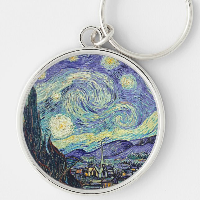 Vincent Van Gogh/ The Starry Night    Keychain (Front)