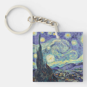 Vincent Van Gogh The Starry Night  Keychain