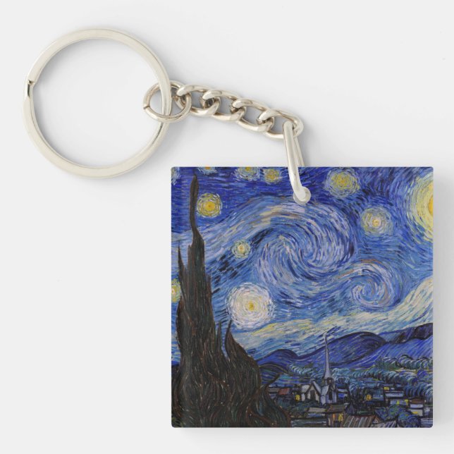 Vincent Van Gogh - The Starry night Keychain (Front)