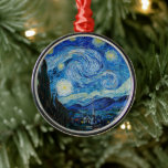 Vincent Van Gogh The Starry Night Metal Ornament<br><div class="desc">Vincent Van Gogh's The Starry Night Detail</div>