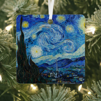 Vincent Van Gogh The Starry Night Metal Ornament