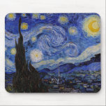 Vincent Van Gogh - The Starry night Mouse Pad<br><div class="desc">The Starry Night / La nuit etoilee - Vincent Van Gogh in 1889</div>