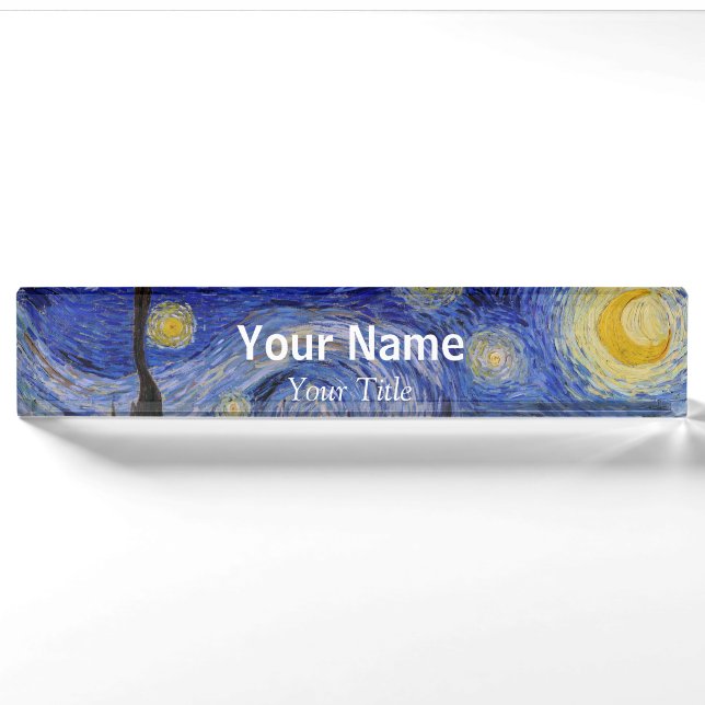 Vincent Van Gogh - The Starry night Nameplate (Front)