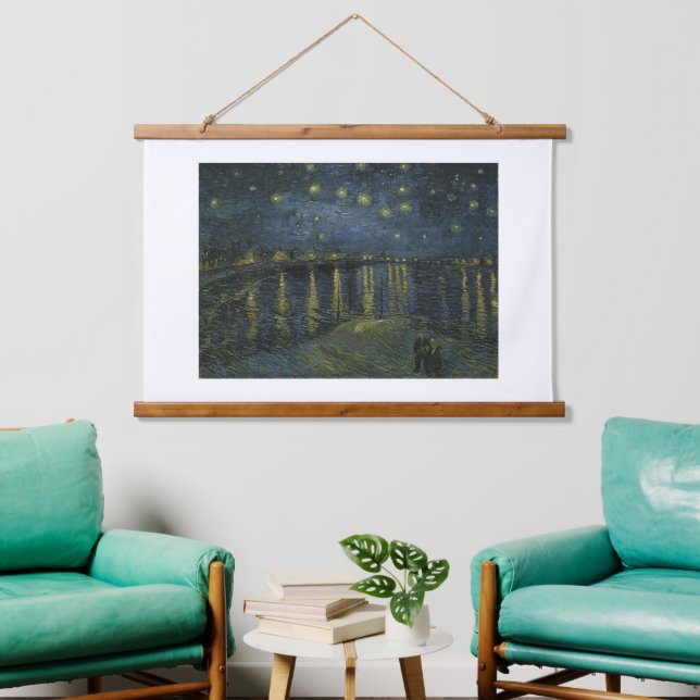 Vincent Van Gogh, The Starry Night Over the Rhone Hanging Tapestry (Living Room)