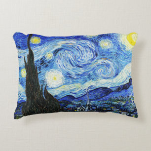 Vincent Van Gogh, The Starry Night painting Accent Pillow