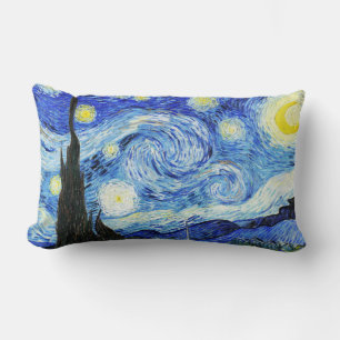 Vincent Van Gogh, The Starry Night painting Lumbar Pillow
