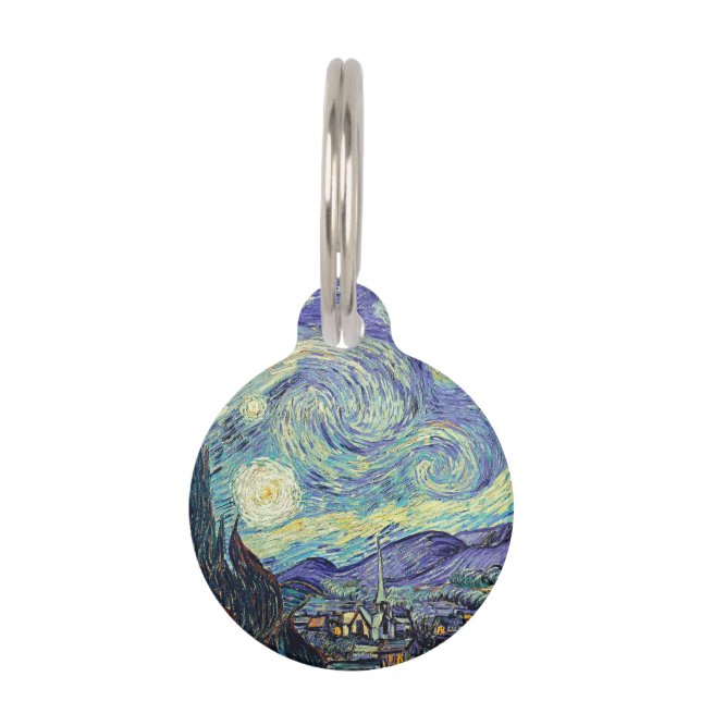 Vincent Van Gogh The Starry Night  Pet Tag (Front)