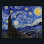 Vincent Van Gogh - The Starry night Photo Print<br><div class="desc">The Starry Night / La nuit etoilee - Vincent Van Gogh in 1889</div>