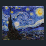 Vincent Van Gogh - The Starry night Photo Print<br><div class="desc">The Starry Night / La nuit etoilee - Vincent Van Gogh in 1889</div>