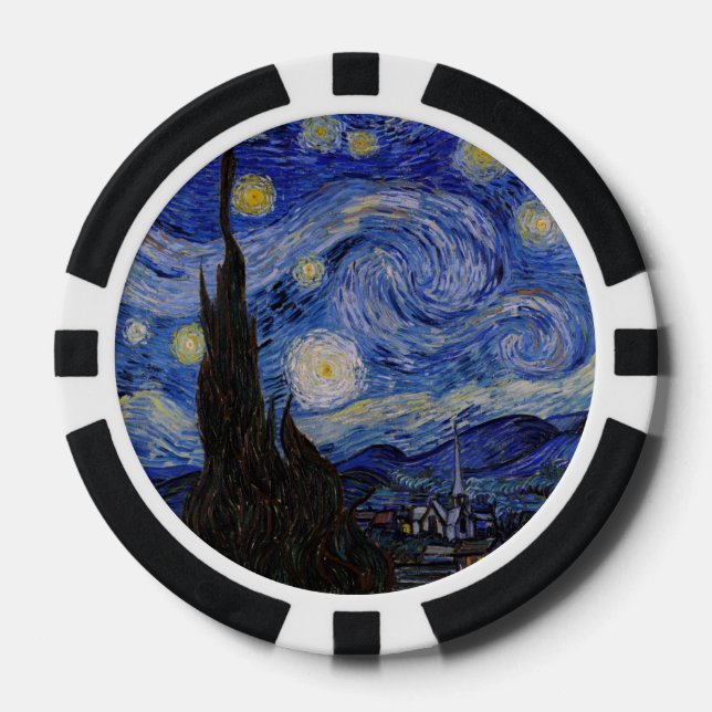 Vincent Van Gogh - The Starry night Poker Chips (Front)