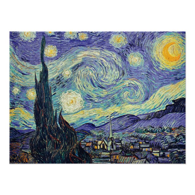 Vincent Van Gogh The Starry Night   Poster (Front)