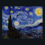 Vincent Van Gogh - The Starry night Poster<br><div class="desc">The Starry Night / La nuit etoilee - Vincent Van Gogh in 1889</div>