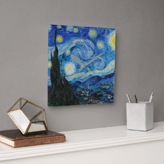 Vincent Van Gogh The Starry Night Square Wall Clock