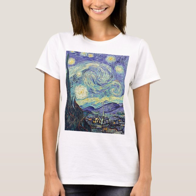 Vincent Van Gogh The Starry Night   T-Shirt (Front)