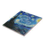 Vincent Van Gogh The Starry Night Tile<br><div class="desc">Vincent Van Gogh's The Starry Night Detail</div>