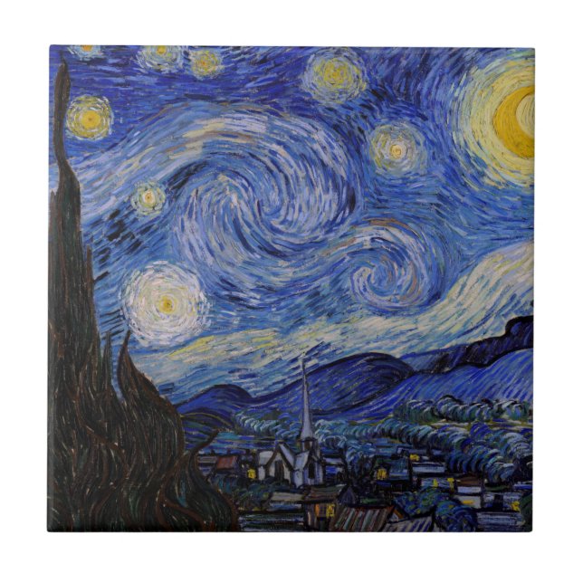 Vincent Van Gogh - The Starry night Tile (Front)