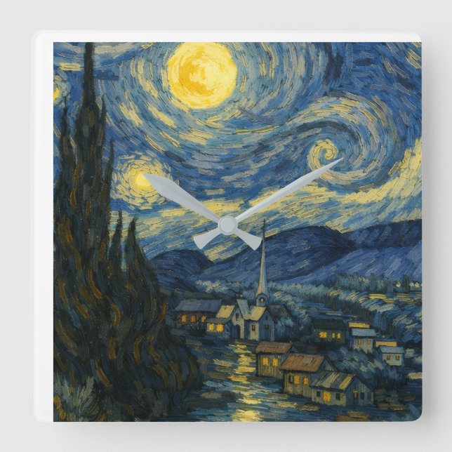 Vincent van Gogh The Starry Night Wall Clock (Front)