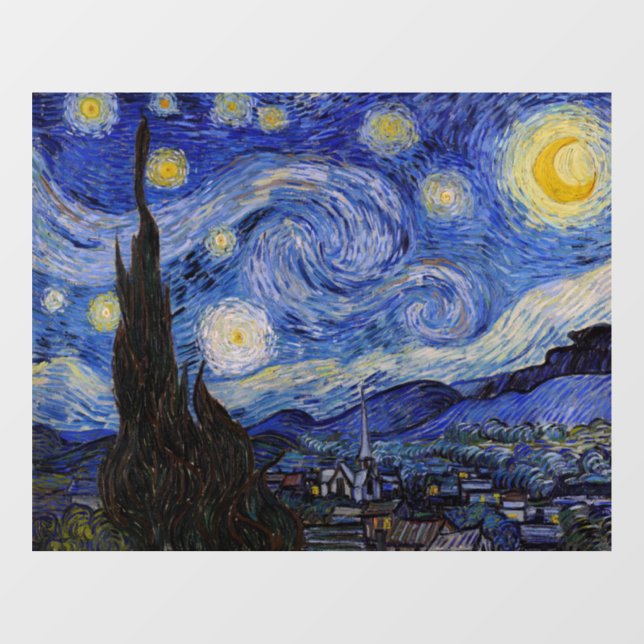 Vincent Van Gogh - The Starry night Window Cling (Sheet)