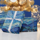 Vincent Van Gogh The Starry Night Wrapping Paper<br><div class="desc">Vincent Van Gogh's The Starry Night Detail</div>