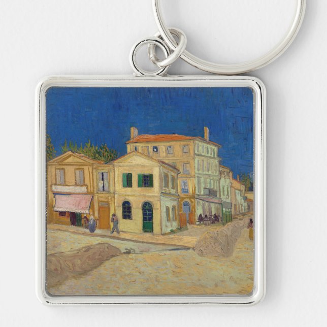 Vincent van Gogh - The Yellow House / The Street Keychain (Front)