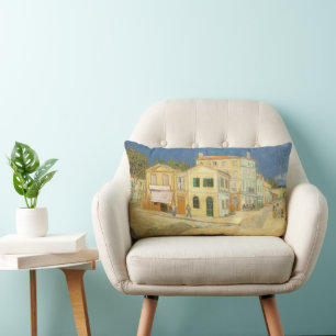 Vincent van Gogh - The Yellow House (The Street) Lumbar Pillow